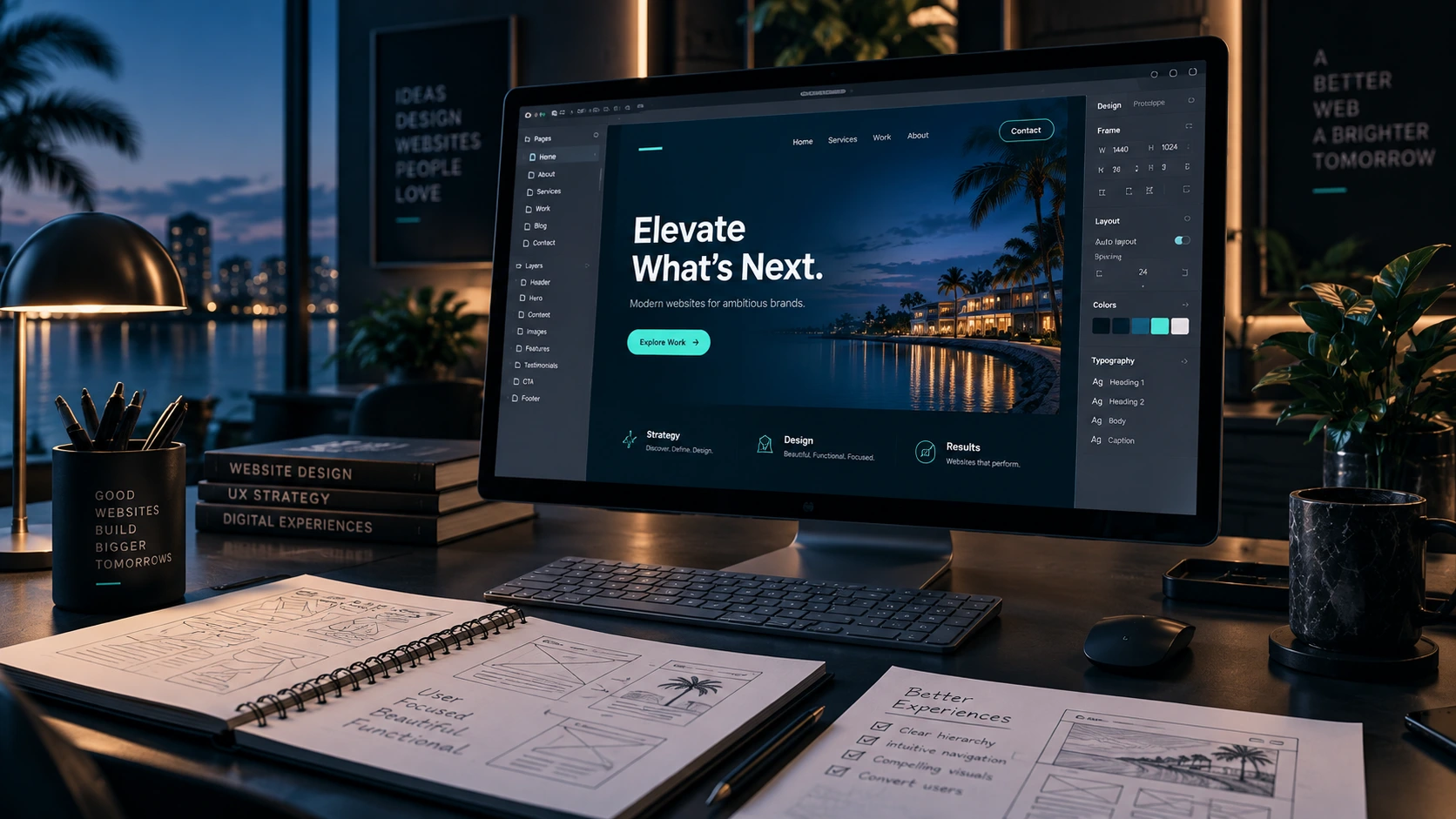 Professional Website Design And UX Workspace