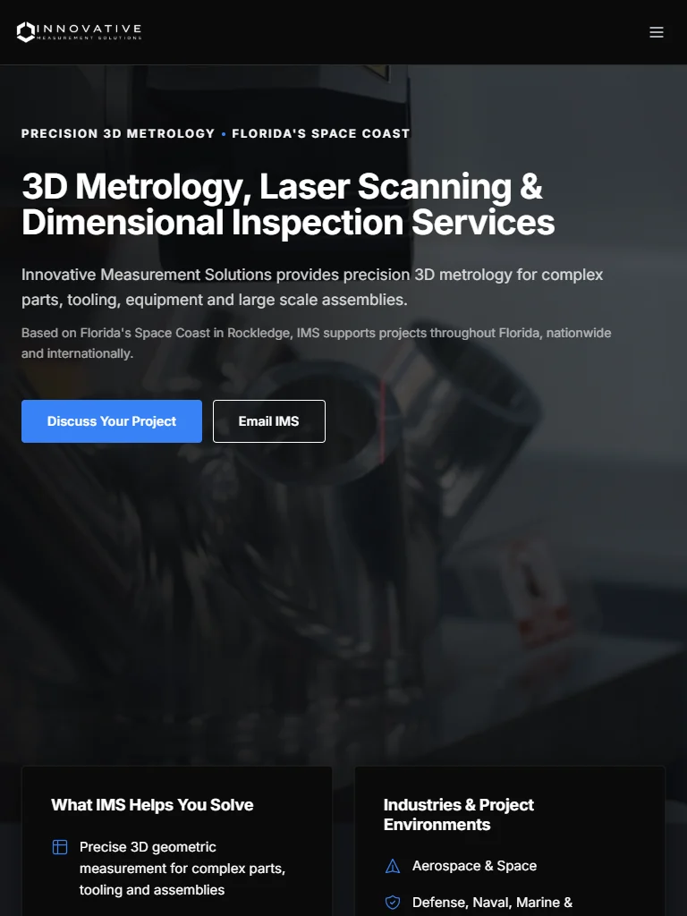 Innovative Measurement Solutions actual tablet website